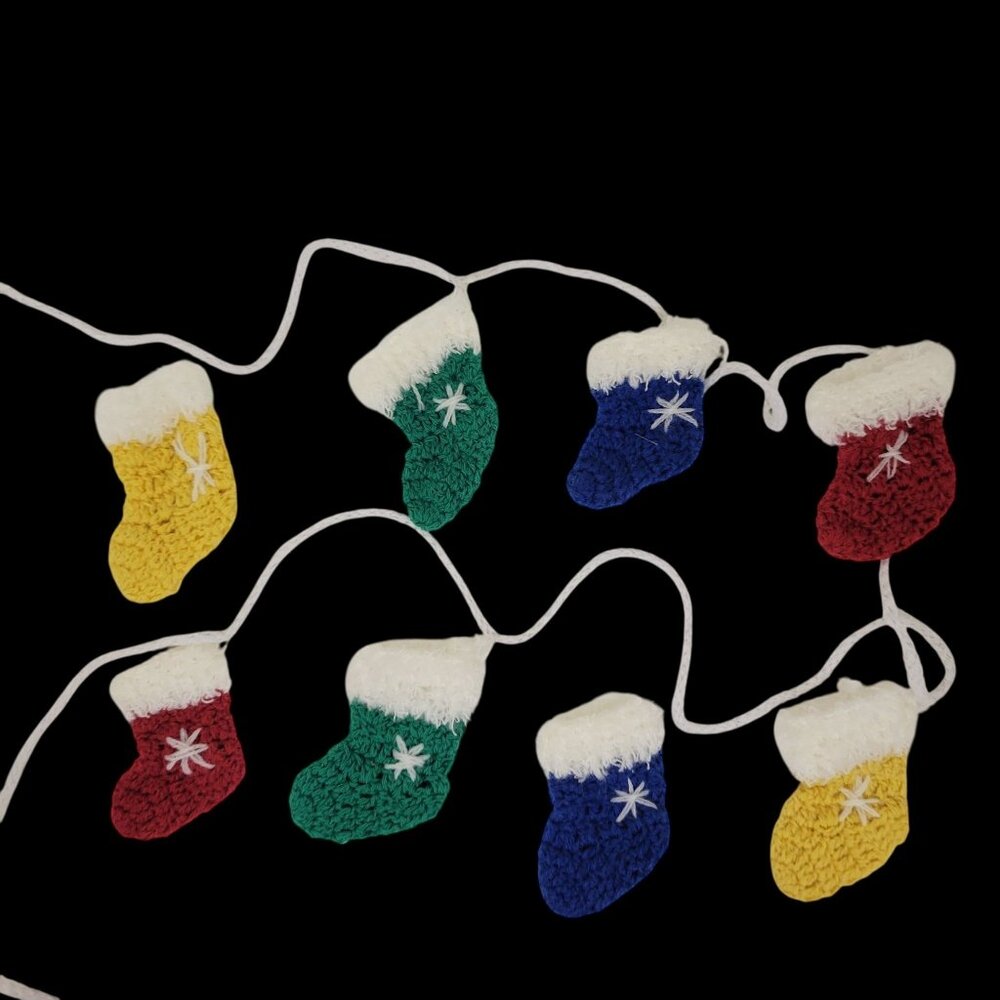 Knitted Stocking Christmas Garland